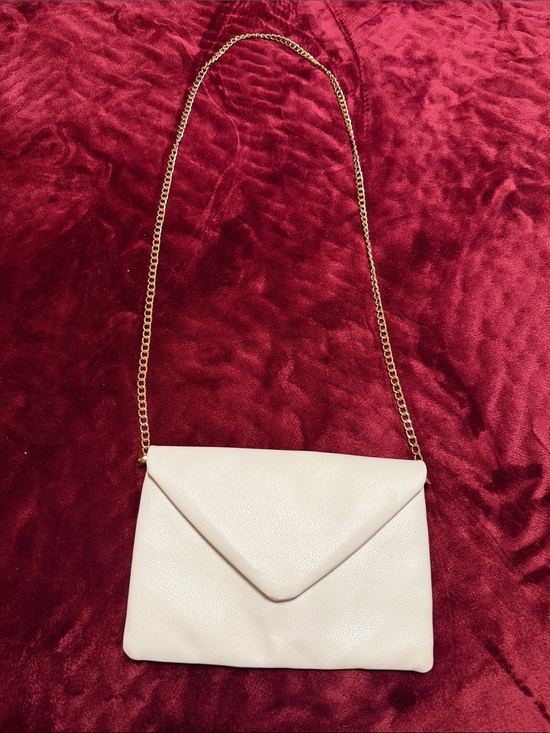 a new day Handbags - Women’s Cream Envelope Crossbody Bag with Gold Chain